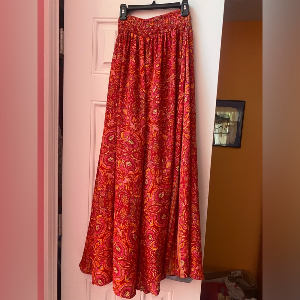 Silk flowy floral pants